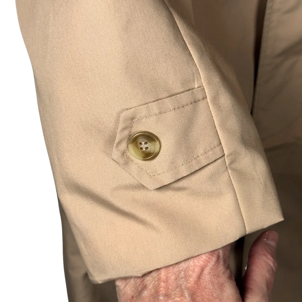 Vtg‎ Sears The Mens Store Trench Coat Mens 46R Beige Overcoat Outerwear Classic